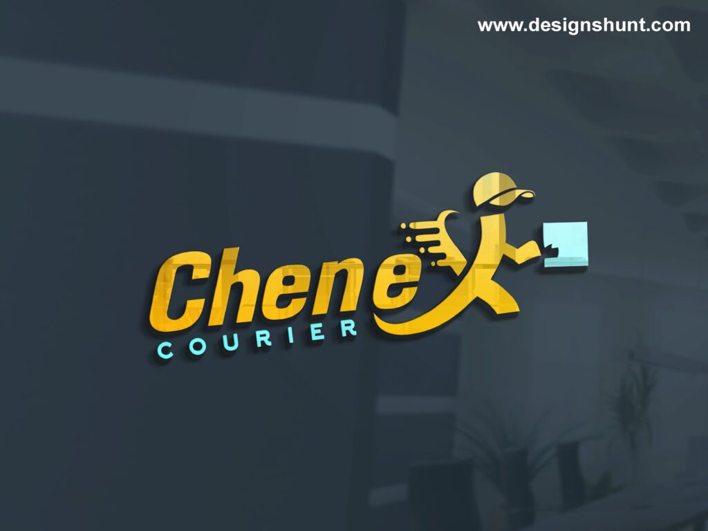 Chenex Courier Currier 3D Logo Design Chennai Karnataka parcel delivery