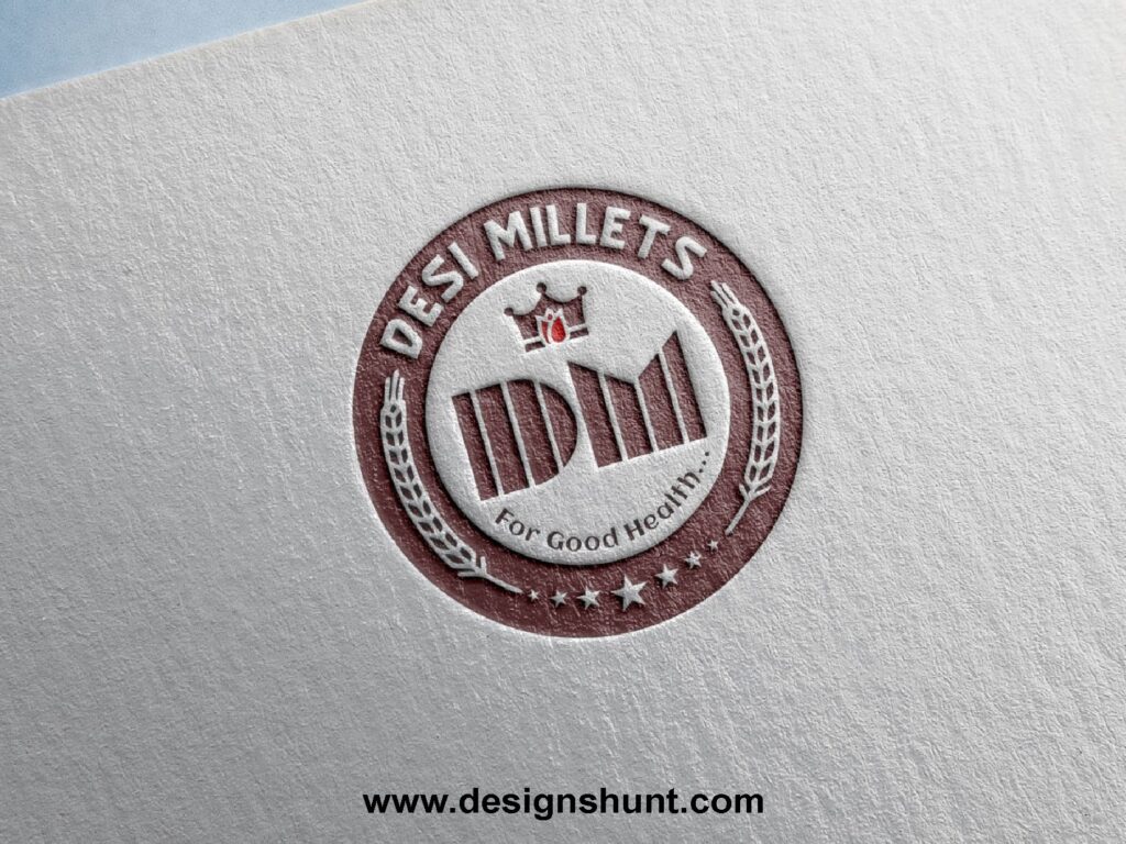 DM Desi Millets Best Agriculture round logo design