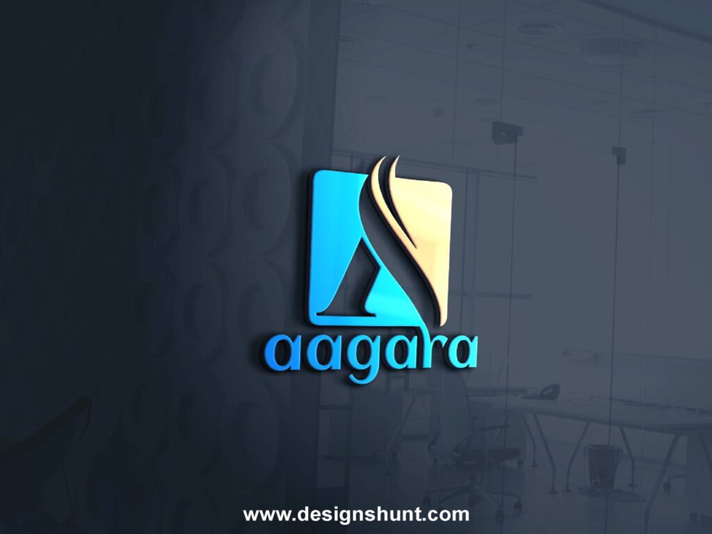 Letter A symbol AAGARA clothing textile industry fashion brand business logo design
