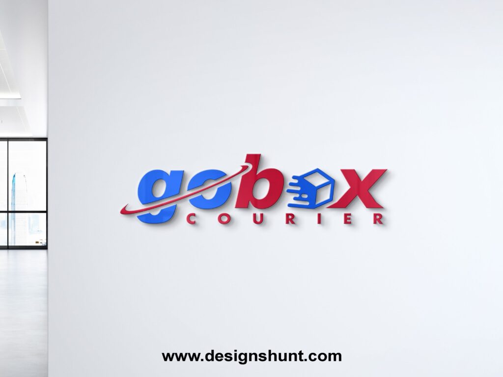 Gobox Courier curriers with box on O letter transportation and logistics custom business logo design 2