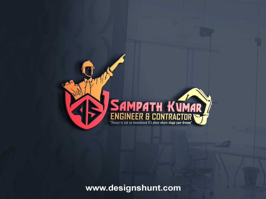 Sampath Kumar Engineer and Contractor Construction and real estate business logo design 2