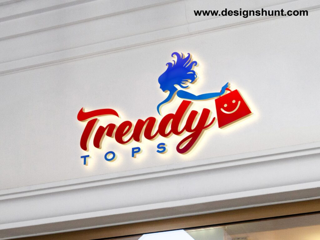 Trendy Tops womens readymade tank tops online garments shopping bags business logo design